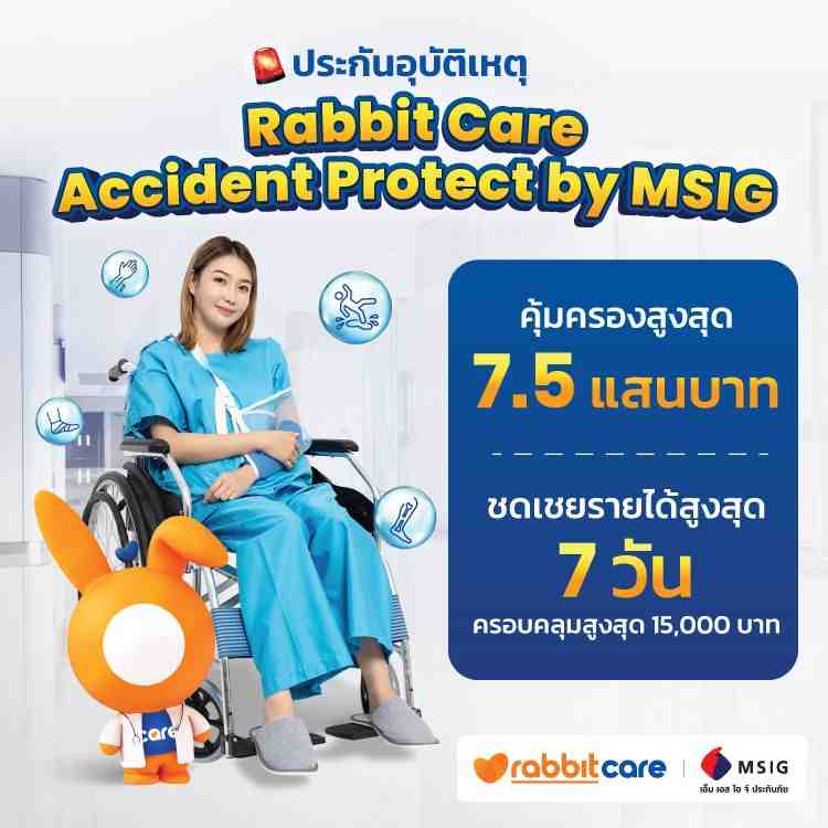 ประกันอุบัติเหตุ Rabbit Care Accident Protect by MSIG