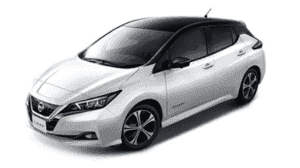 รถยนต์ไฟฟ้า nissan leaf สีขาว